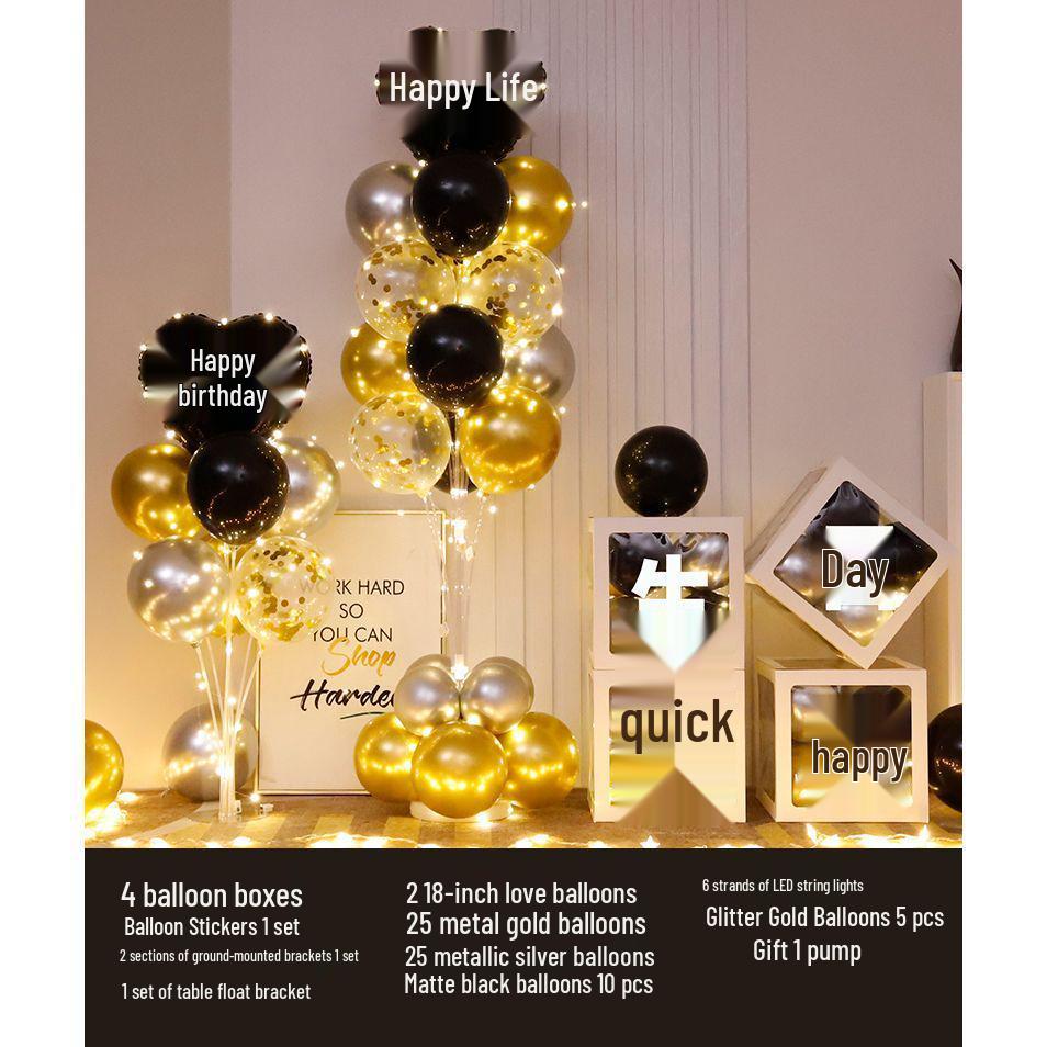 Luminous Happy Birthday Balloons for Adult & Baby Parties - Boys & Girls First Birthday Decoration