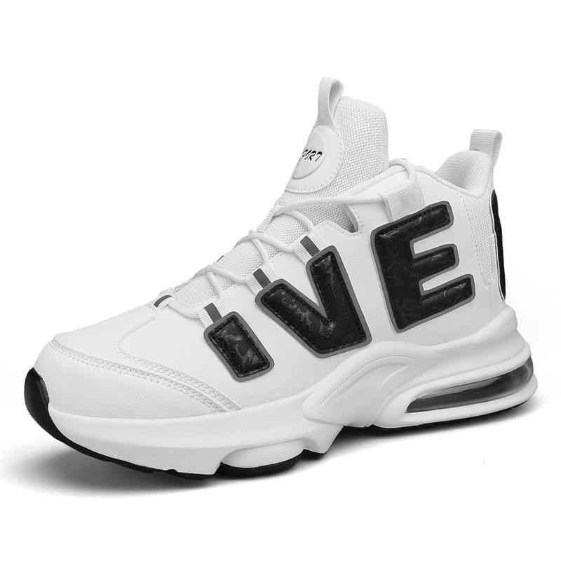 

New high quality youth combat basketball shoes men s anti-slip shock absorption junior high resilient air cushion sports shoes 45