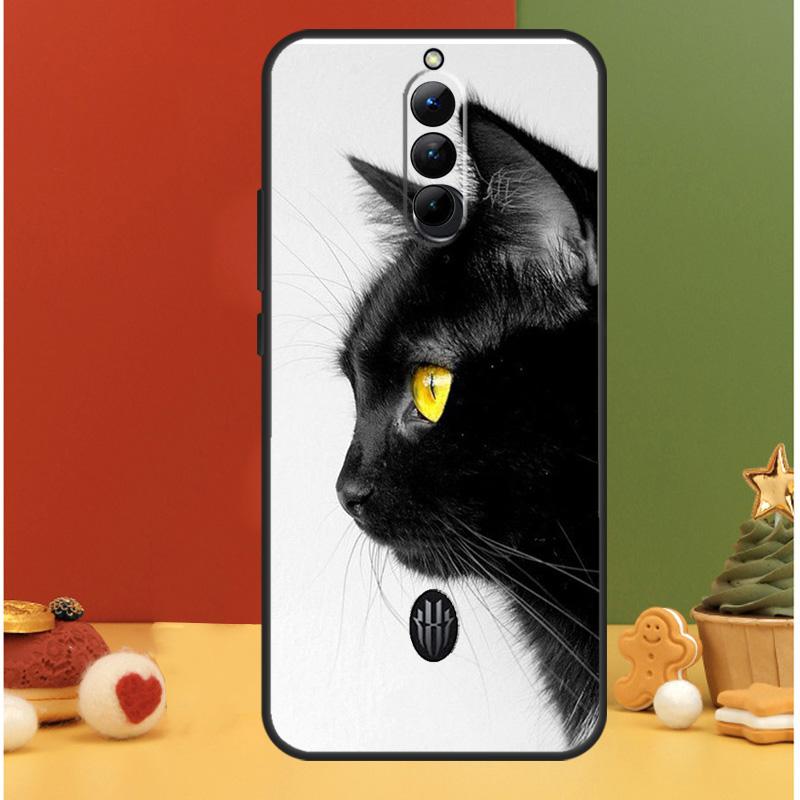 Black Cat Staring Eyes Case For ZTE Nubia Red Magic 8 8S Pro Plus RedMagic 9 Pro Plus 5G 5S 6R 6 7 6S 7S Pro Cover