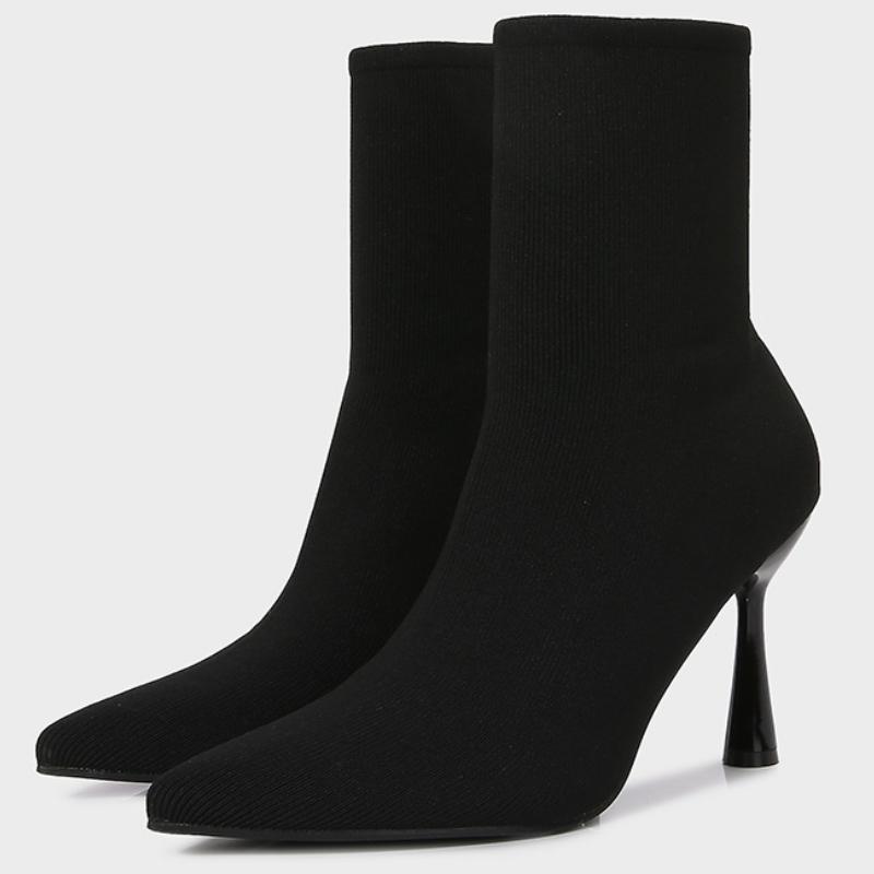 Designer Stretch Ankle Boots Women Sexy Pointy Toe Thin High Heel Boots for Women Comfort Warm Elegant Winter Boots Botas Mujer