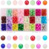1box Baking Paint Imitation  Glass Round Beads Mixed Color 8.5~9mm Hole: 1.5mm About 30pcs/color 720pcs/box