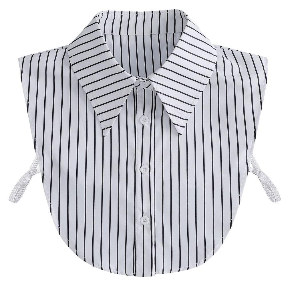 Detachable Stripe Shirt Fake Collar Commute Comfortable Fake Hand Sleeves Decorative Easy To Wear False Wrist Cuffs Photo Props