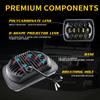 7inch LED Headlight 7x6 5x7 Inch   LED Headlamp with HighCelsiusLow Beam DRL Turn Signal 200W Bright