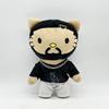 24cm Hello Cat Drake Plüschtier mit schwarzem Freizeitanzug Plüschtierfigur Stofftiere Niedliches Jungen Mädchen Geburtstagsgeschenk