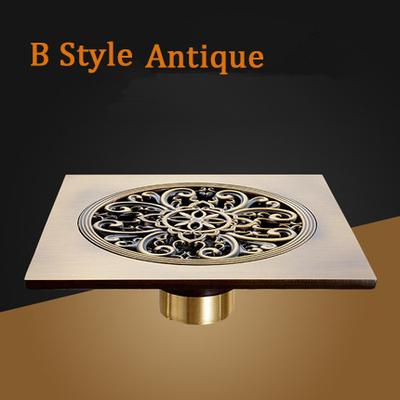 Antique Gold Shower Drain 15*15cm Super