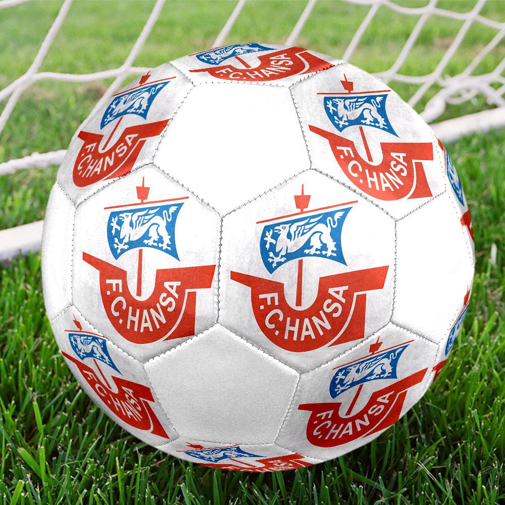 FC Hansa Rostock Größe 5 Fußball, Maschinengenähtes PVC, Langlebig & Hoher Rückprall, Für Alle Altersgruppen Geeignet, Fanartikel, Spiele & Außenbereich.
