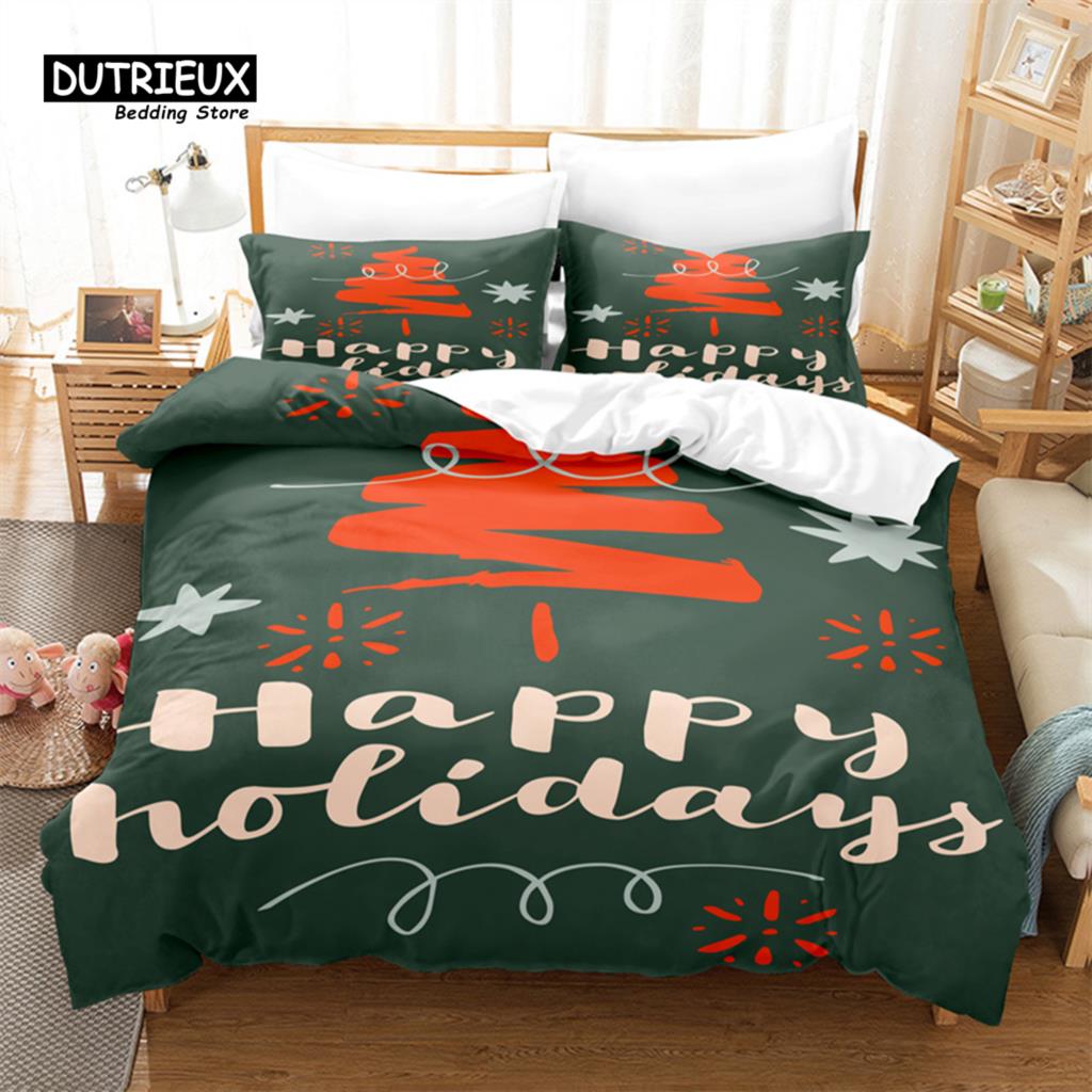 

Comforter Creative Christmas Bedding Set 3Pcs Soft Comfortable Breathable For Bedroom Guest Room Decor Comforter (quilt)-EU Single(135*200cm)3pcs