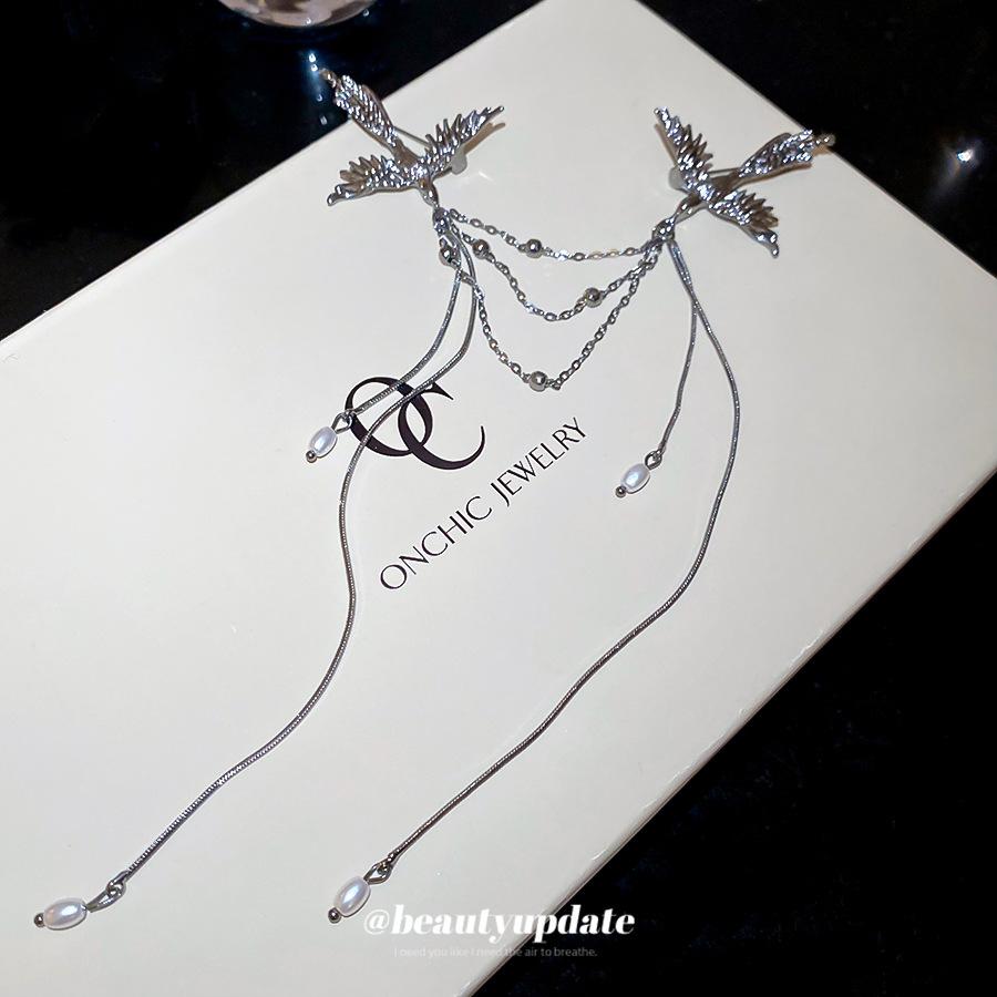 New Chinese Phoenix Pearl Fringed Brooch Retro Ethnic Temperament Pin Design Fashion Brooch