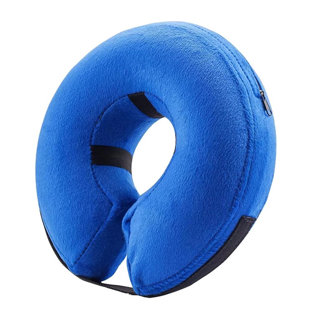 1Pc Soft Inflatable Dog Cone Collar Alternative for Small Medium Large Dogs, Neck Recovery E-Collar Donut Collar After Surgery
