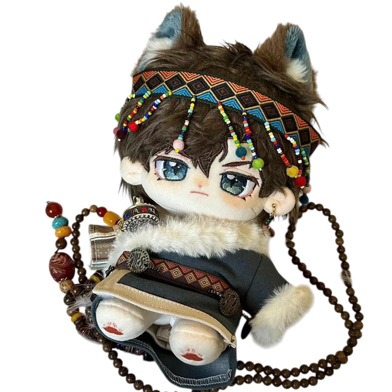 

AXLUCE Plush Clothes Ethnic Costume Plush Toy Clothes 20cm Doll - - - - - (Blue)