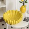 Plato Cerámico Amarillo Plátano Plato de Fruta Platos para Snacks Bandeja de Almacenamiento Bol de Fruta Platos Decorativos Bandeja de Exhibición Organizador Vajilla