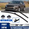 2 szt. Zestaw przednich piór wycieraczek Do Volkswagen Touareg 2007-2016 2008 Szyba przednia Szyba samochodowa 26"+26" Akcesoria samochodowe