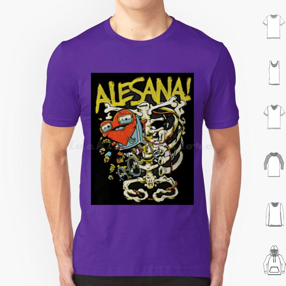 Alesana 12 T-Shirt Große Größe 100% Baumwolle Alesana Skelett Herz Szene Emo Scenemo Punk Band Post-Hardcore Hardcore Goth Gothic