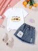 Set di gonne casual in denim alla moda per bambine