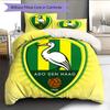 ADO Den Haag Muster Bettwäsche Steppbett Set Heimdekoration Geschenk (1 Bettbezug + 2 Kissenbezüge (ohne Füllung))