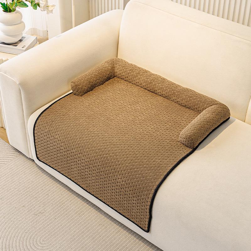 Plush Anti-Scratch Non-Slip Pet Mat for Cats & Dogs - Thickened Sofa Dog Bed