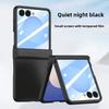 Fashion Candy Color Skin Feel Matte Hinge Protect Case for Samsung Galaxy Z Flip 8 7 6 5 4 3 Tempered Glass Film Anti-drop Cover