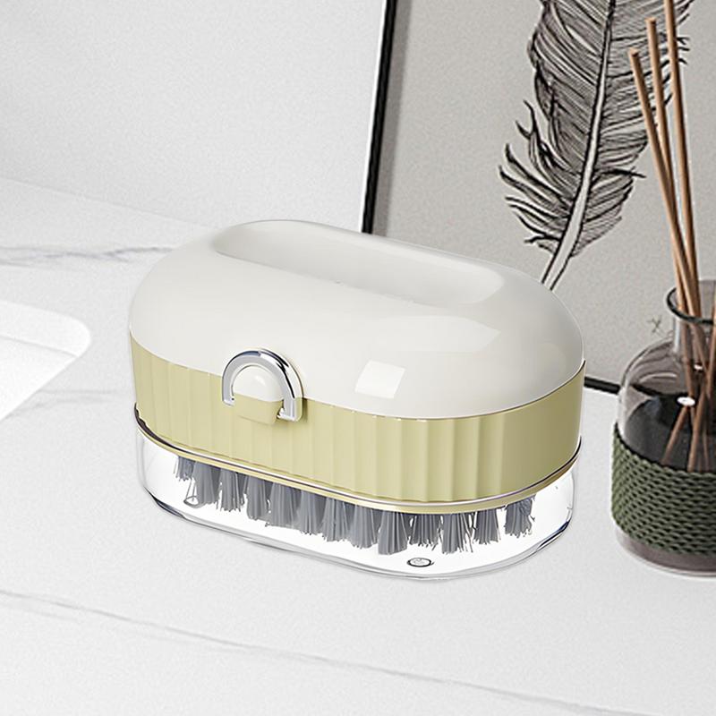 Bar Soap Container 2-in-1 Soap Container Storage Box With Roller Brush Multi-functional For Laundry Camping Gym Cleaning Sink