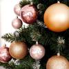 26x Weihnachtsbaumkugeln Weihnachten Bruchfest Gold Rosa Set Kugeln
