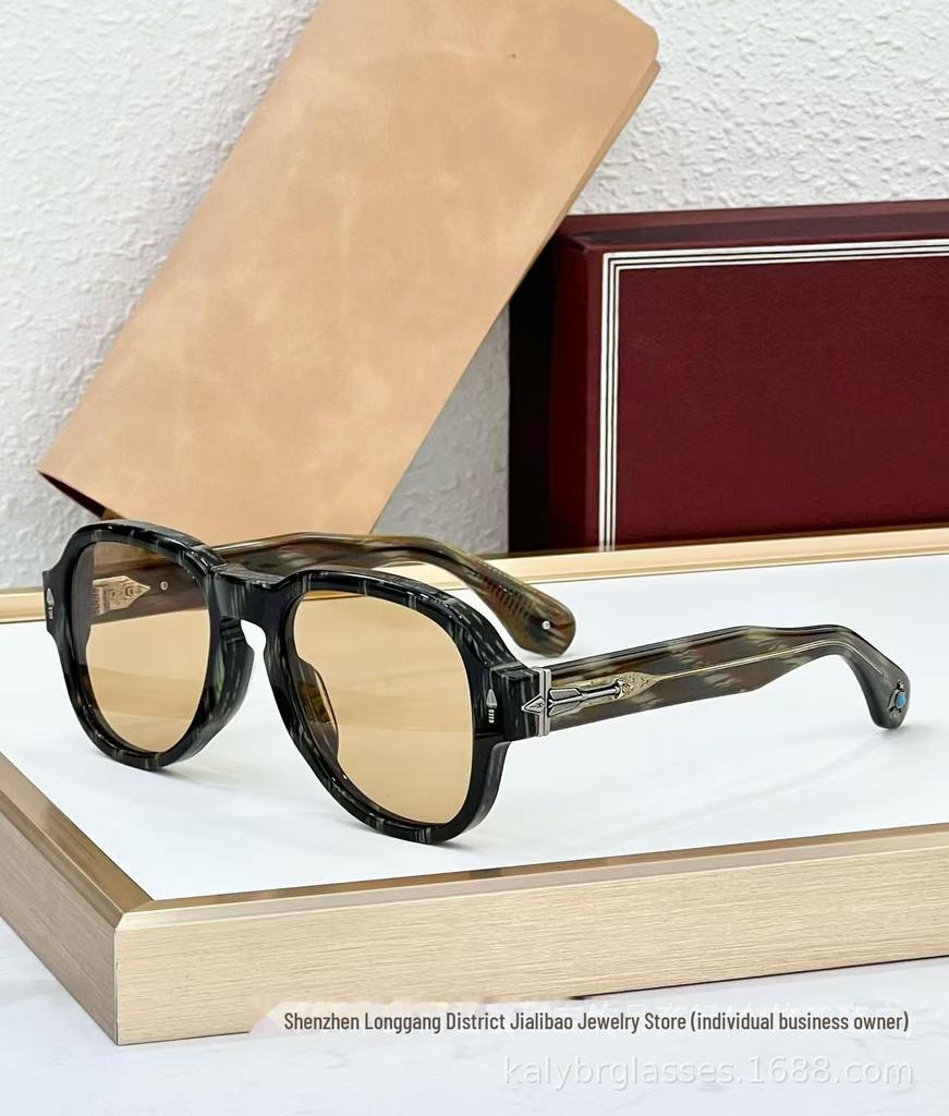 JACQ JMM High-End Retro Turquoise Frog Mirror Zonnebril van REDCLOUD