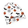 ZLIENSZUS Adult Bat & Pumpkin Knit Hat - Minimalist Bat & Pumpkin Print Beanie, Neutral Tones Suitable for Quiet Style, Versatile for Casual Outfits,