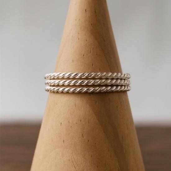 

Set of 3 Twisted Stacking Rings, 925 Sterling Silver, Minimalist Rope Band, Midi Knuckle Jewelry 12 серебряный