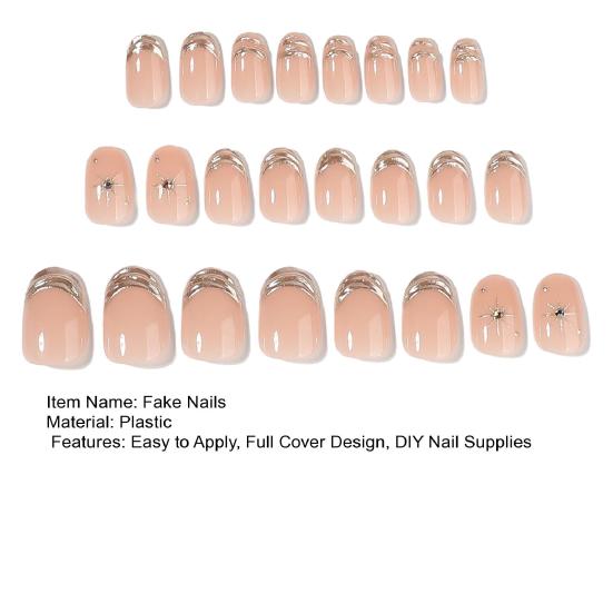 24 Pcs 24Pcs Short Oval Rhinestone for Women