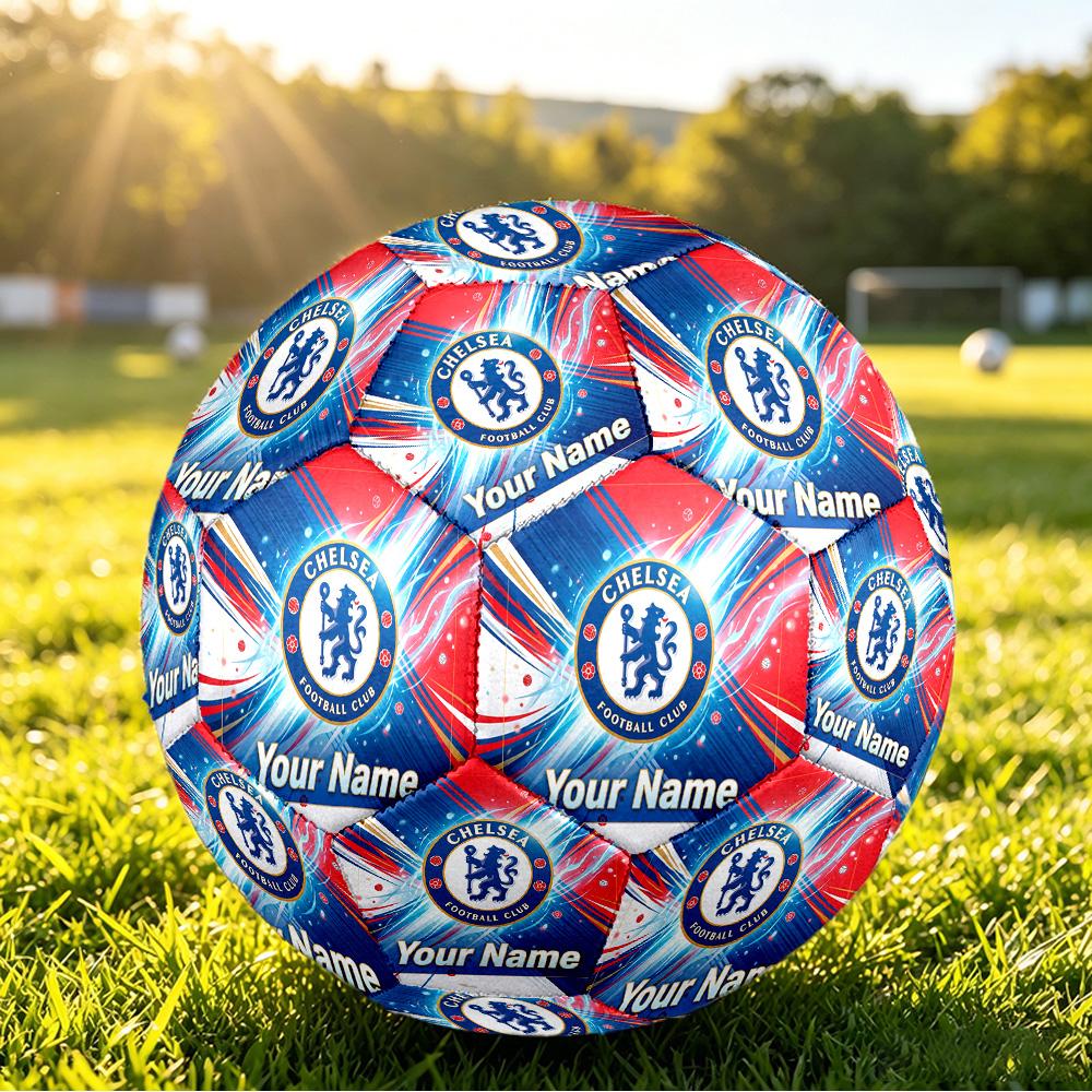 Personalized Size 5 Football Chelsea FC Pattern Outdoor Game Sports Ball Gift
