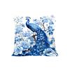 Nordic Style Oil Painting Peacock Throw Pillow Cover With Short Plush Print For Living Room Sofa Decoration Cushion Cover