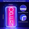 Rdutuok Led Neon Open Signs for Business,16.5"X 9" Light Up Open Signs Advertisement Board Electric Display Sign Powered by USB for Stores Window