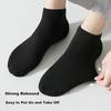 Lehuolvxing Disposable Socks for Men, Daily Wear, Thin Cotton Socks, Men's Socks, Children's Thick Short Socks, Breathable Travel Socks, Black