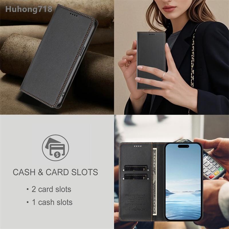Magnetic Flip Case for Samsung Galaxy M04 M05 M06 M16 M36 M40S M55 M56 M60S M80S 4G 5G with Card Holder Stand Protection Cover