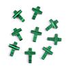 Pack of 19 Crystal Crosses Charm Holeless Design Natural Energy Enhancers for Meditations Home Office Desk Decors Craft
