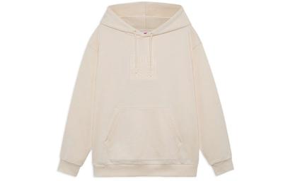 Li Ning Sweatshirts Unisex Beige Hooded Moderate Regular AWDS220-5