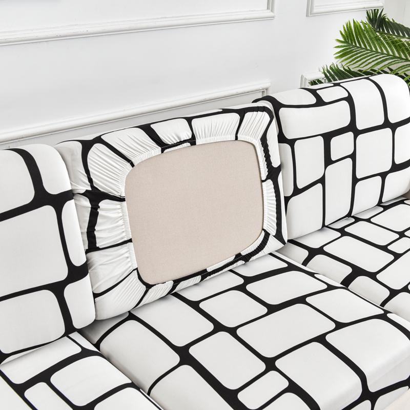 Neuer floral bedruckter Stretch-Sofa-Sitzkissenbezug, Rückenlehnenschutz für Couch, Sofabezug in L-Form, Chaselong-Schonbezüge