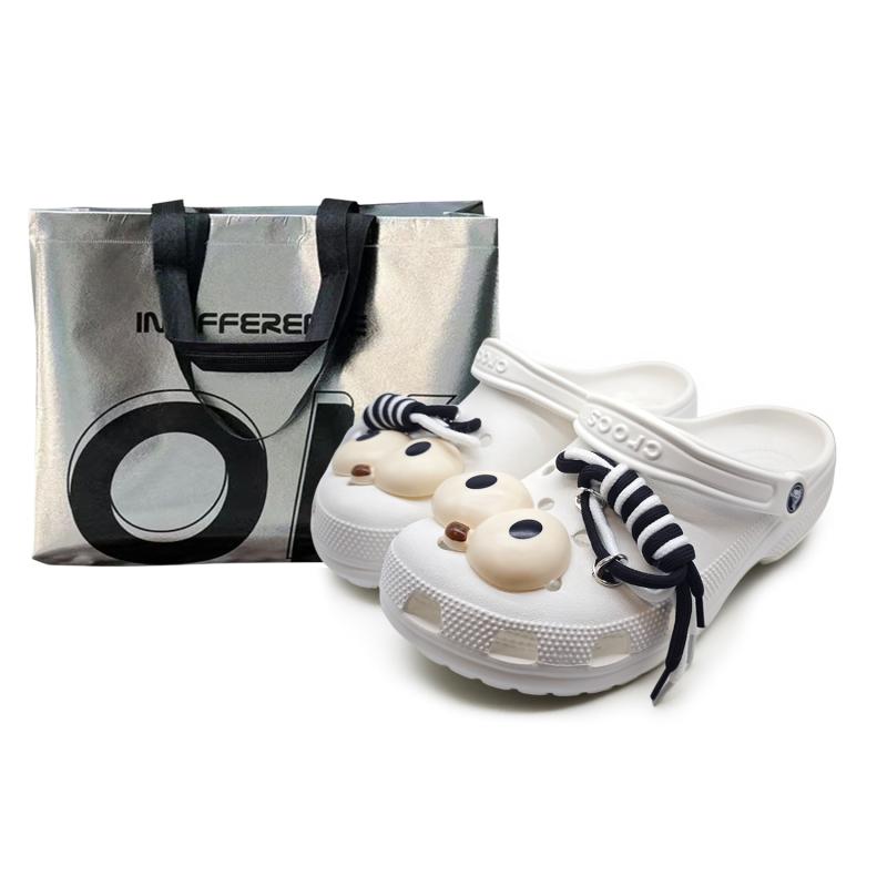 

Crocs Classic Clog SIN3A Супер Стильные EVA Мультяшные Простые Удобные Версия в Подарочном Пакете Сабо для Мужчин и Женщин Белые 41-42 белый