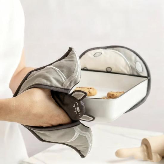 Ofenhandschuhe & Topflappen Set Hitzebeständige Isolierte Küchenhandschuhe mit Rutschfestem Griff Isolierte Küchenhandschuhe zum Backen Kochen Grillen