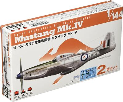 PLATZ Royal Australian Air Force Fighter Mustang Set Plastic Model 1/144 Mk.IV 2-Piece PDR-28