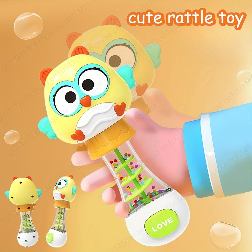 Cute animal Hand Cranked Bell - Early Childhood LearningToy That Enhances Grip Strength Promotes Visual And Auditory Development