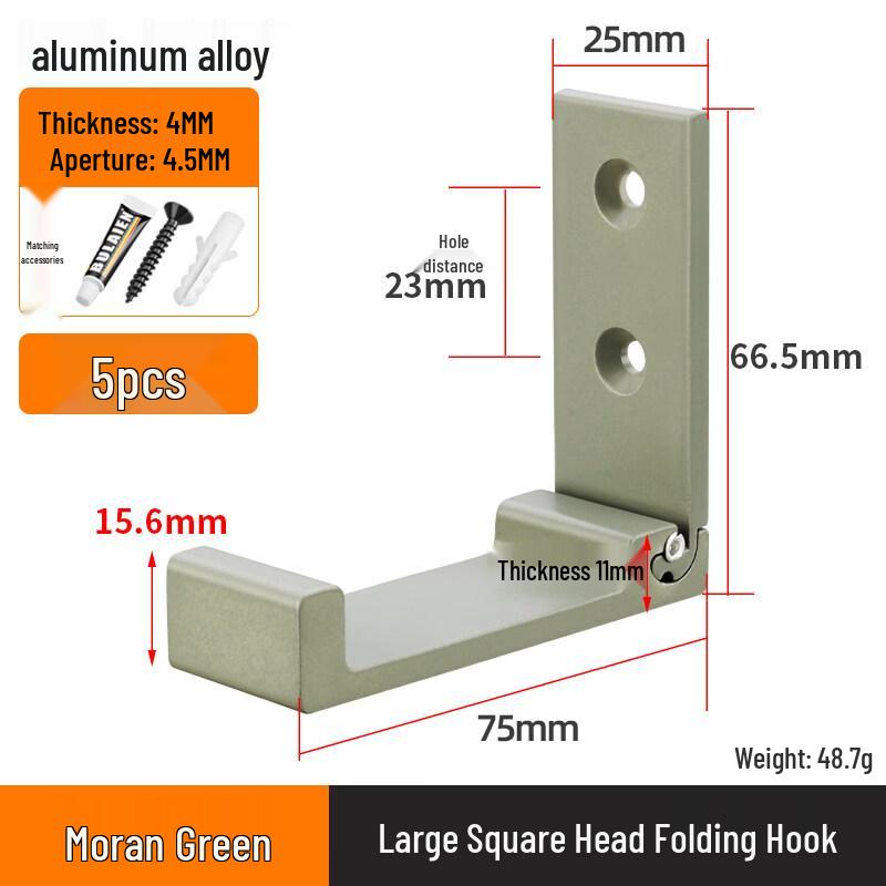 

Invisible Folding Aluminum Wall Hooks