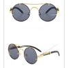 Retro Punk Round Sunglasses For Men Women Fashion Double Bridge Multi Color UV Protection Driving Travel