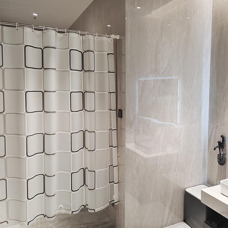 

Водонепроницаемая занавеска для душа PEVA с мраморным принтом - влагостойкая, утолщенная перегородка для ванной комнаты 180x180 cm