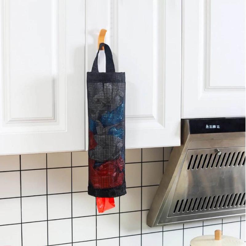 Förvaring av soppåsar Köksavfallsorganisatör Hållare för plastpåsar Organisering Hängande Förvaringspåsar för sopinsamling