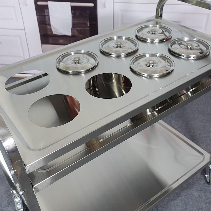 ZLIII 2-Tier Stainless Steel Mobile Seasoning Cart