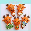 Cute Cartoon Reading Drinking Tea Eating Food Deer Magnetic Refrigerator Decor For Gift Giving