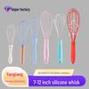 Silicone Whisk with Stainless Steel Handle for Kitchen Baking