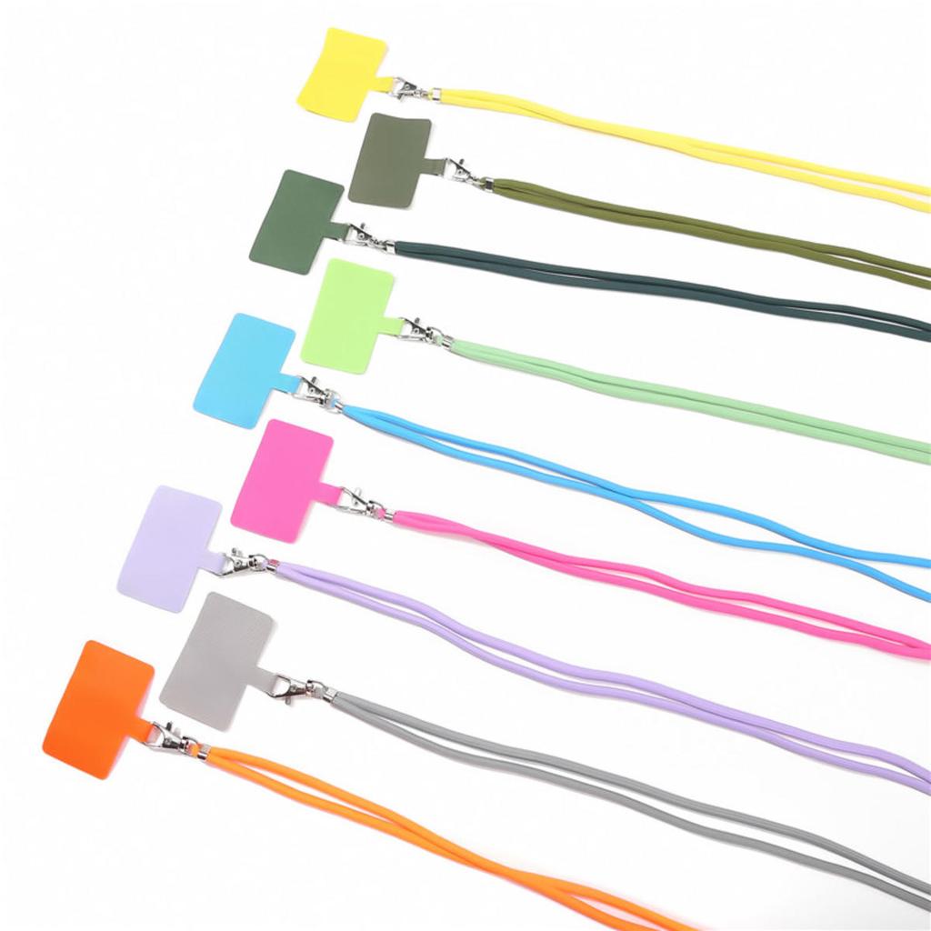 Soft Phone Lanyard Strap Patch For All Phone Cases Solid Color Household External Hanging Neck Freeing Hands And Preventing Loss