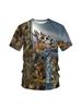 2026 new 3D digital printing duck hunting theme men's short-sleeved T-shirt outdoor leisure round neck breathable sports