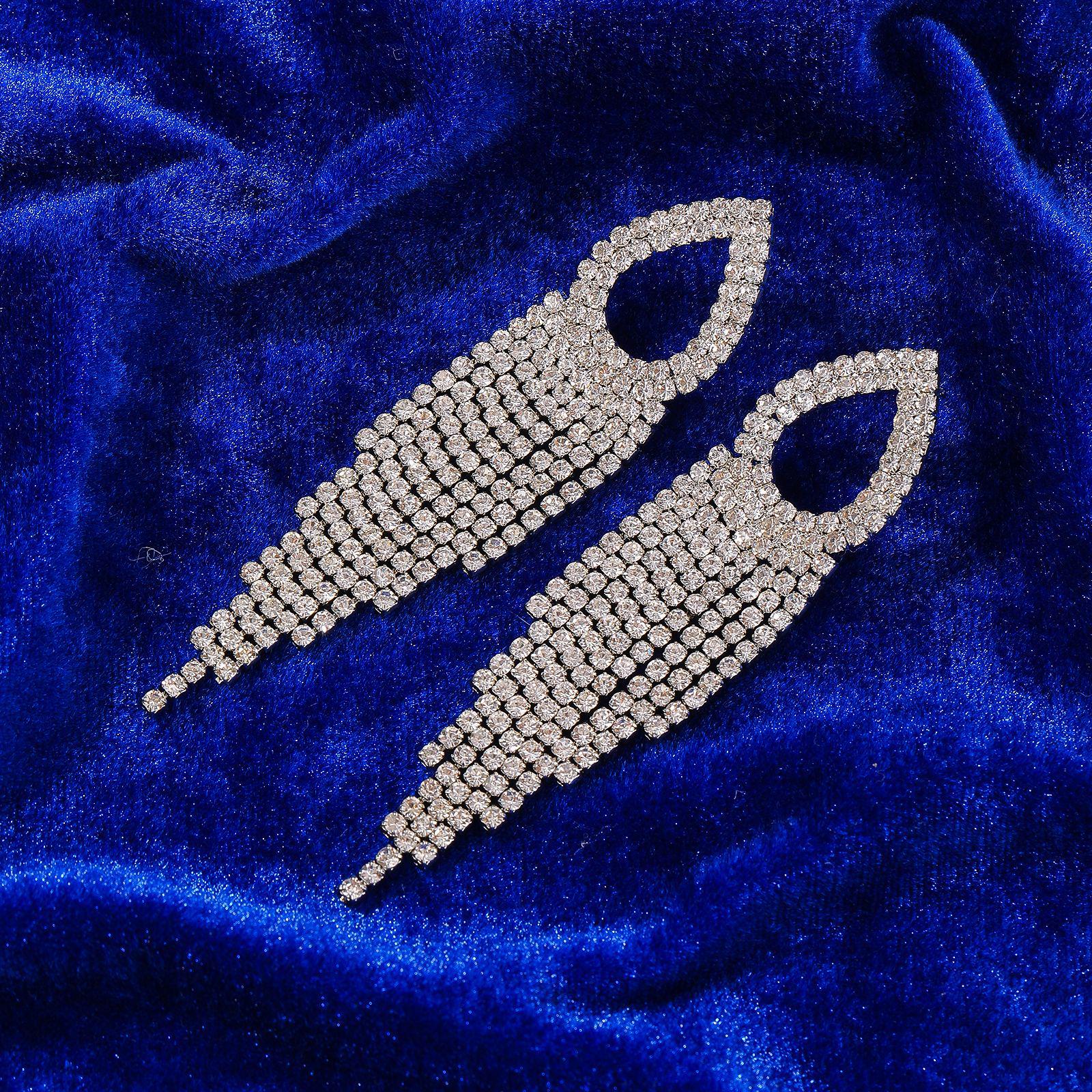 Chic European & American Water Drop Tassel Earrings for Women