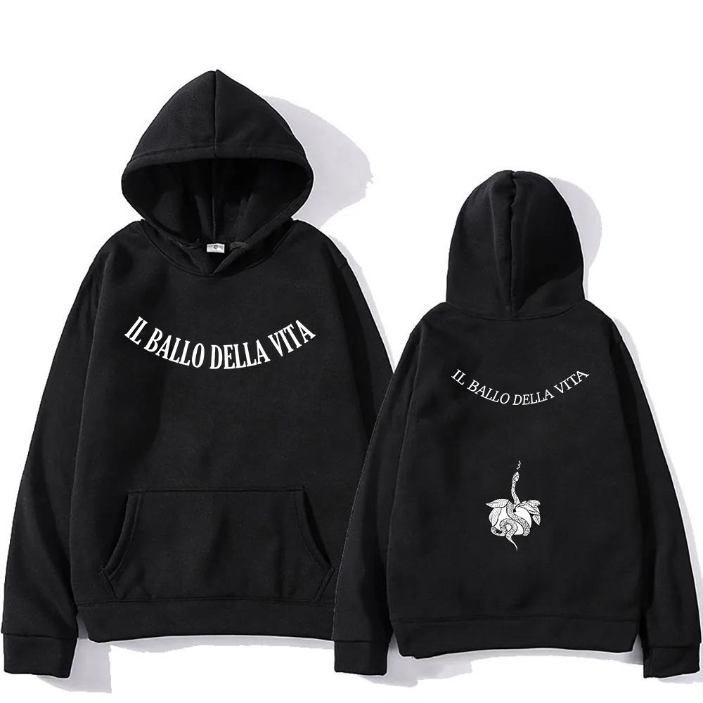 Damiano David Lustiger Little Fears Hoodie Il Ballo Della Vita Tattoo Herren/Damen Hoodies Harajuku Ästhetik Winterkleidung Sweatshirt
